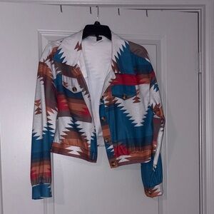 Multicolor Patterned Women's Jacket